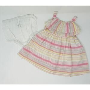 PIPPA AND JULIE Striped Tank Dress with bloomers